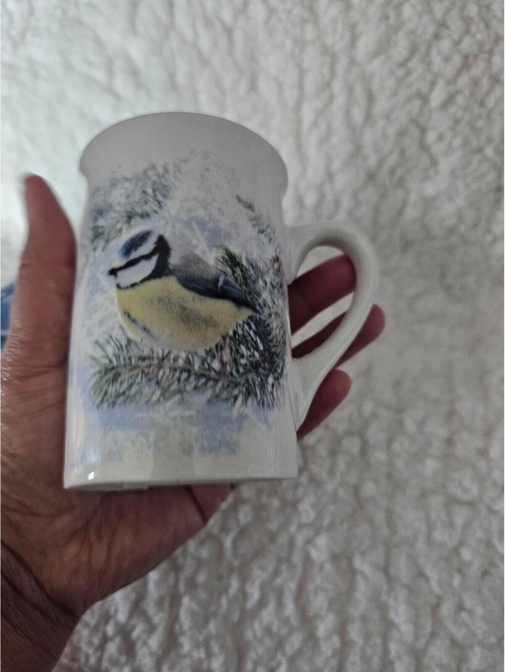 (Set of 2) Vintage Designpac Beautiful Bird Coffee Tea Mug Cup White 4" Ceramic - Picture 10 of 13